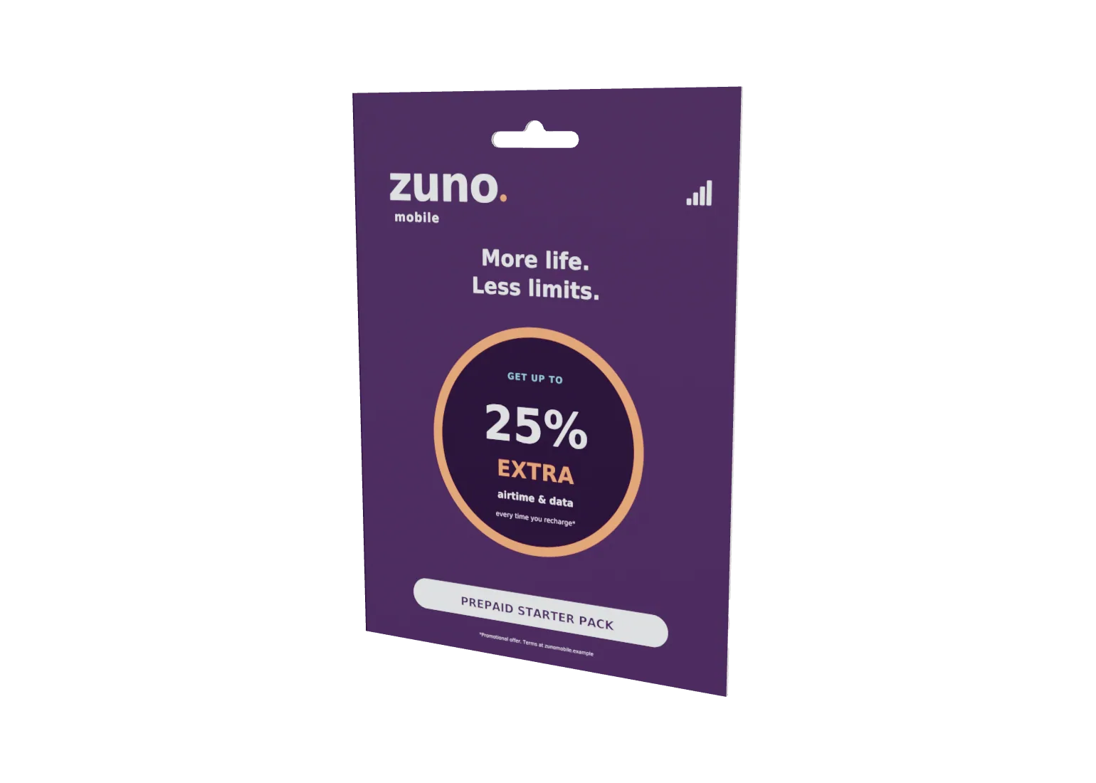 Purple Zuno Mobile prepaid SIM starter pack