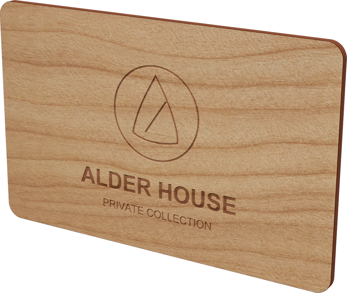 Alder House Key Card in 3D, built from its proof sheet