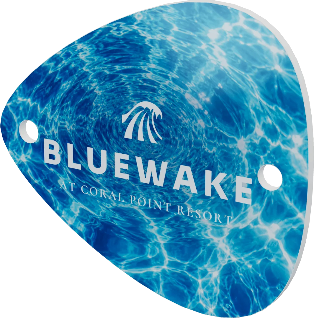 Bluewake Pick Tag in 3D, built from its proof sheet