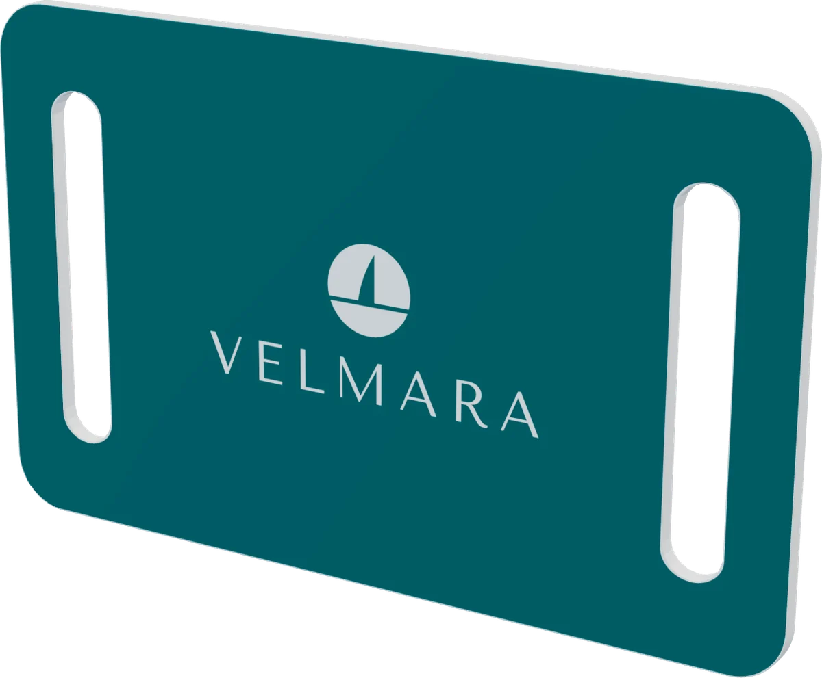 Velmara Room Key Tag in 3D, built from its proof sheet